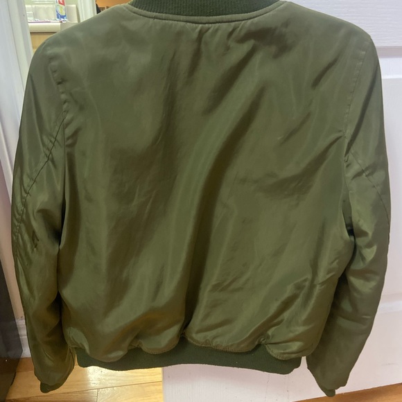 ARMY GREEN BOMBER JACKET - Picture 3 of 3